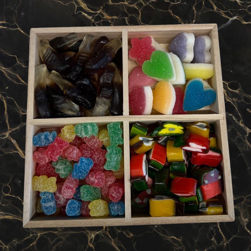 5 Sectional Wooden Candy Tray