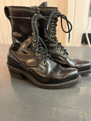 Dayton Black Leather Boots