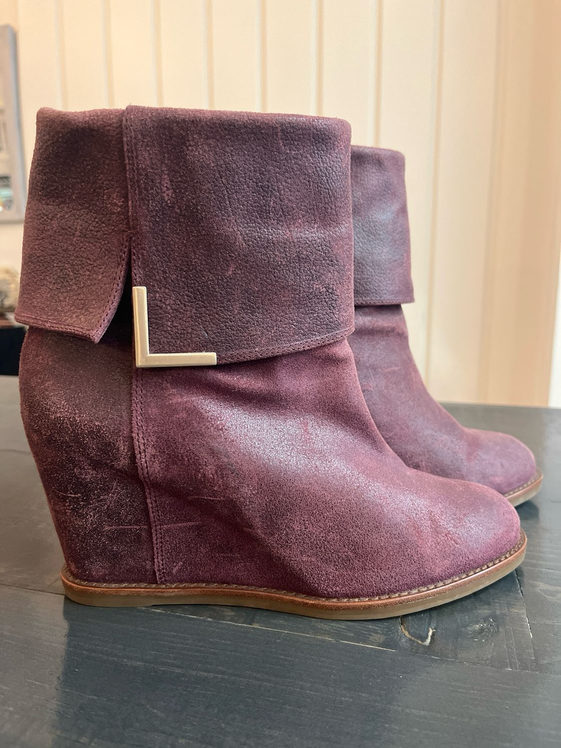 Burgundy Ankle Boots