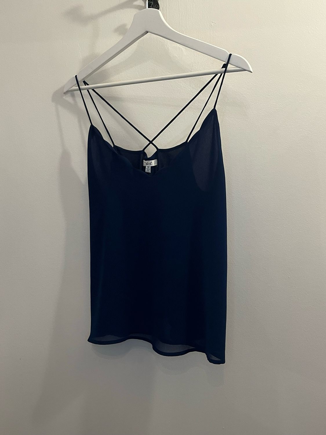Navy Blue V Neck Tank Top