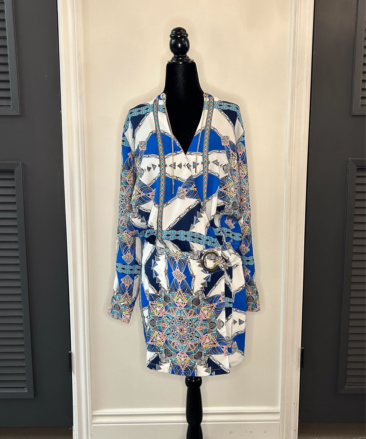 Bohemian Luxe Belted Mini Dress
