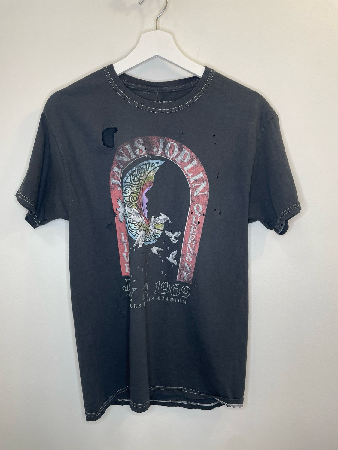 Janis Joplin Black Dove T Shirt