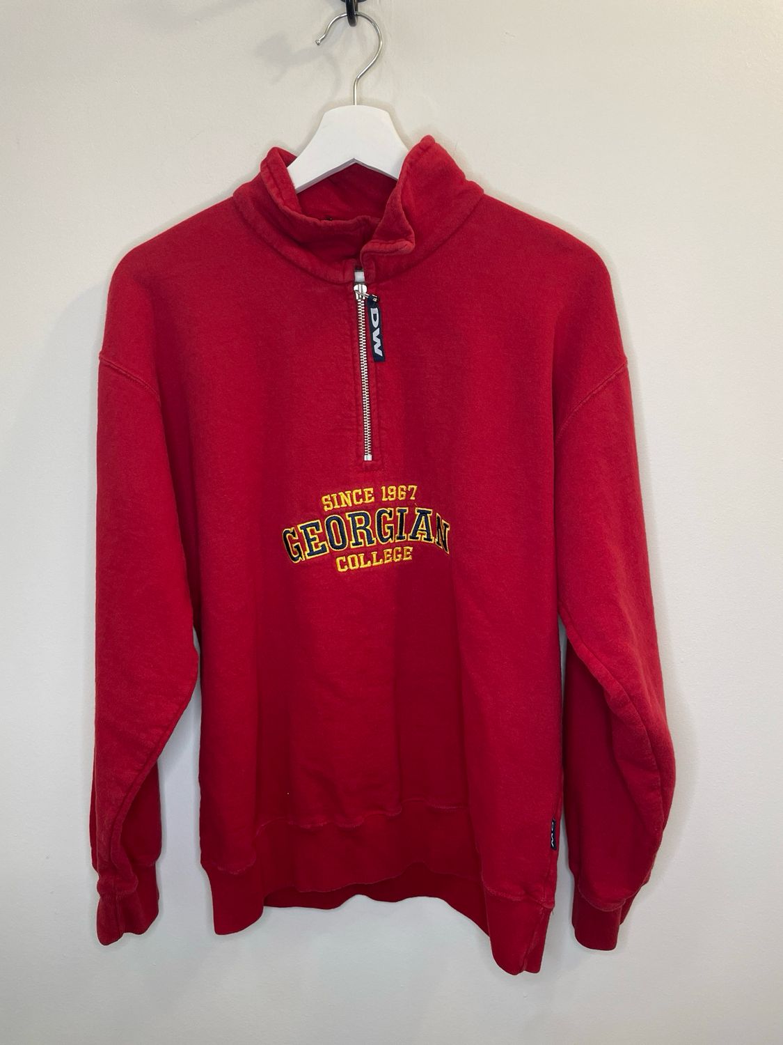 Red Georgian College Sweater
