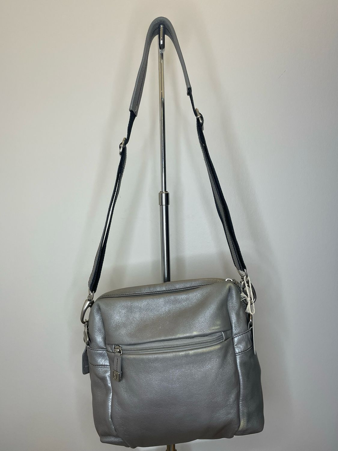Genuine Leather Silver Purse
