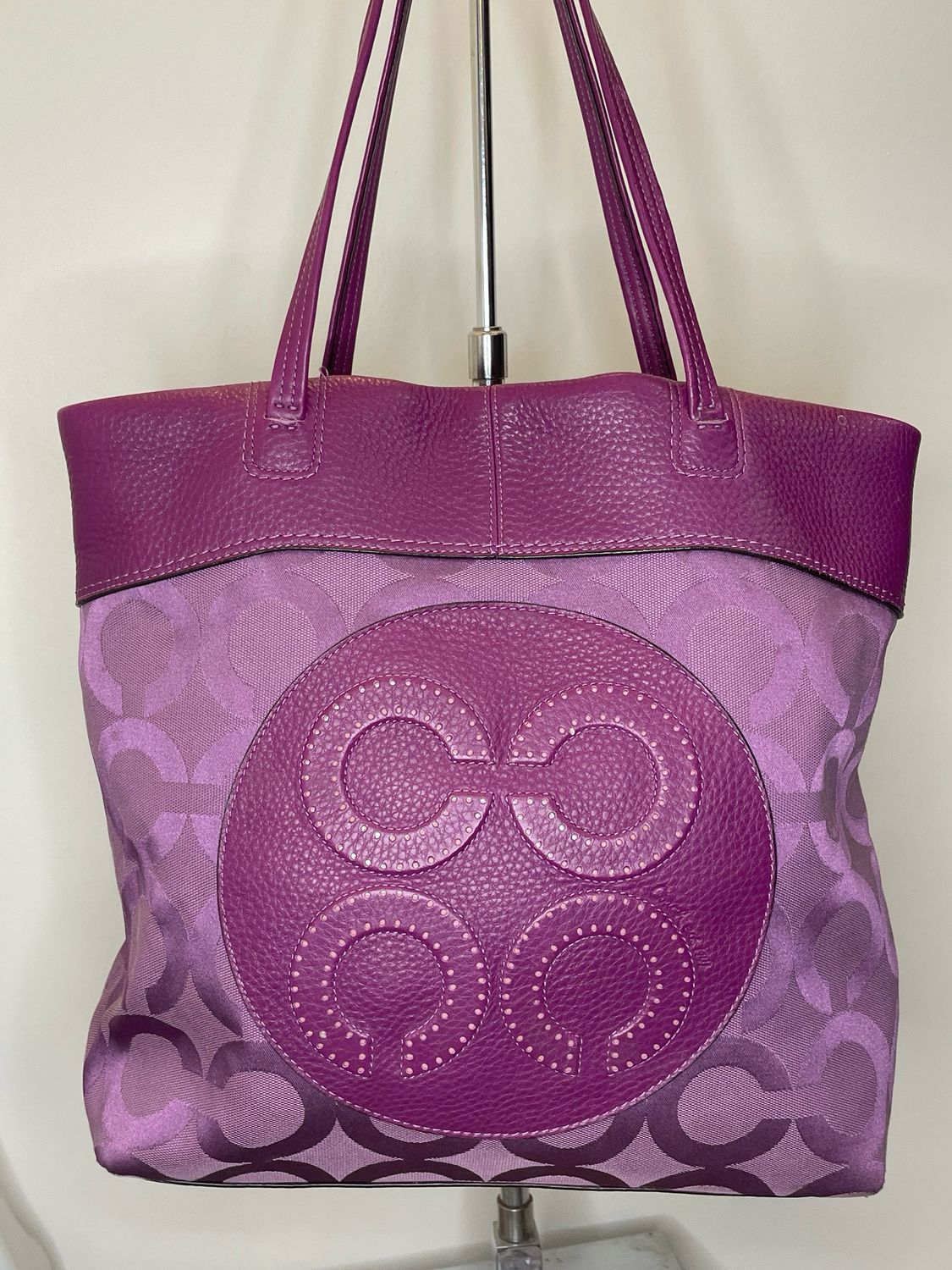 Purple Coach Tote