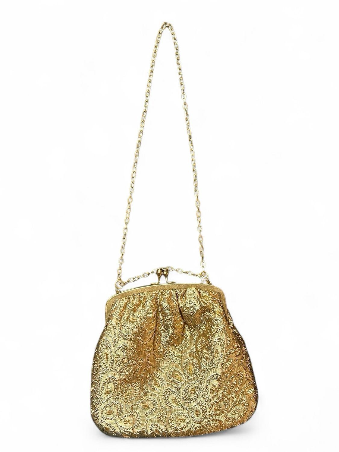 Golden Brocade Kiss-Lock Purse