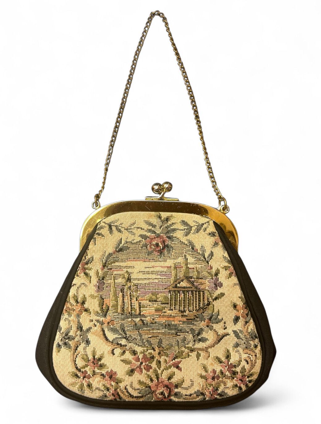 Vintage Tapestry Frame Bag