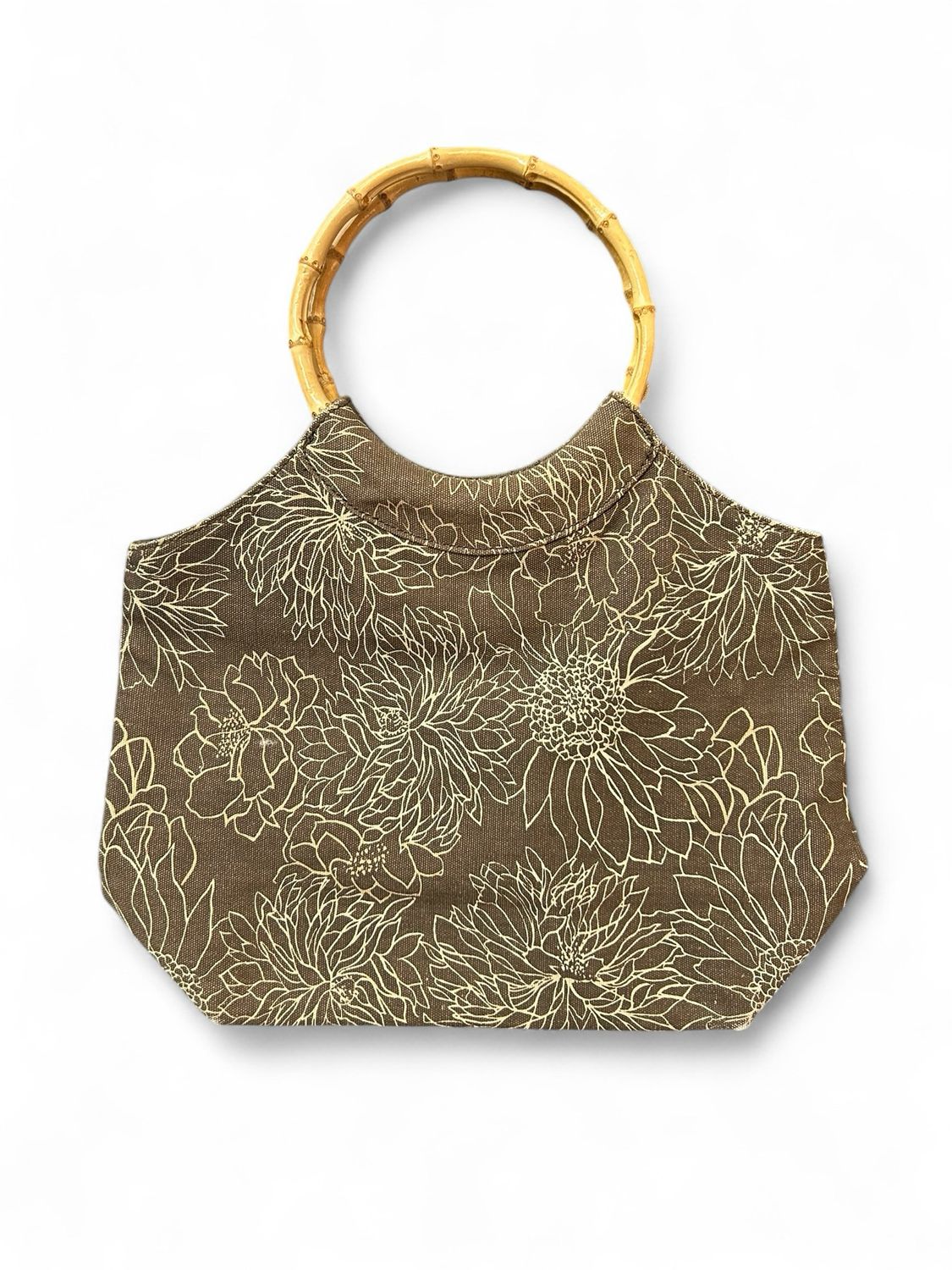 Brown Old Navy Wooden Handle Bag