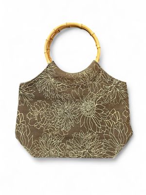Brown Old Navy Wooden Handle Bag