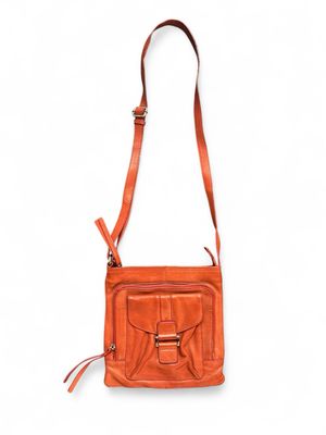 Roots Leather Crossbody Bag - Burnt Orange