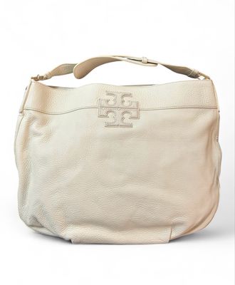 Tory Burch White Stacked Hobo Bag
