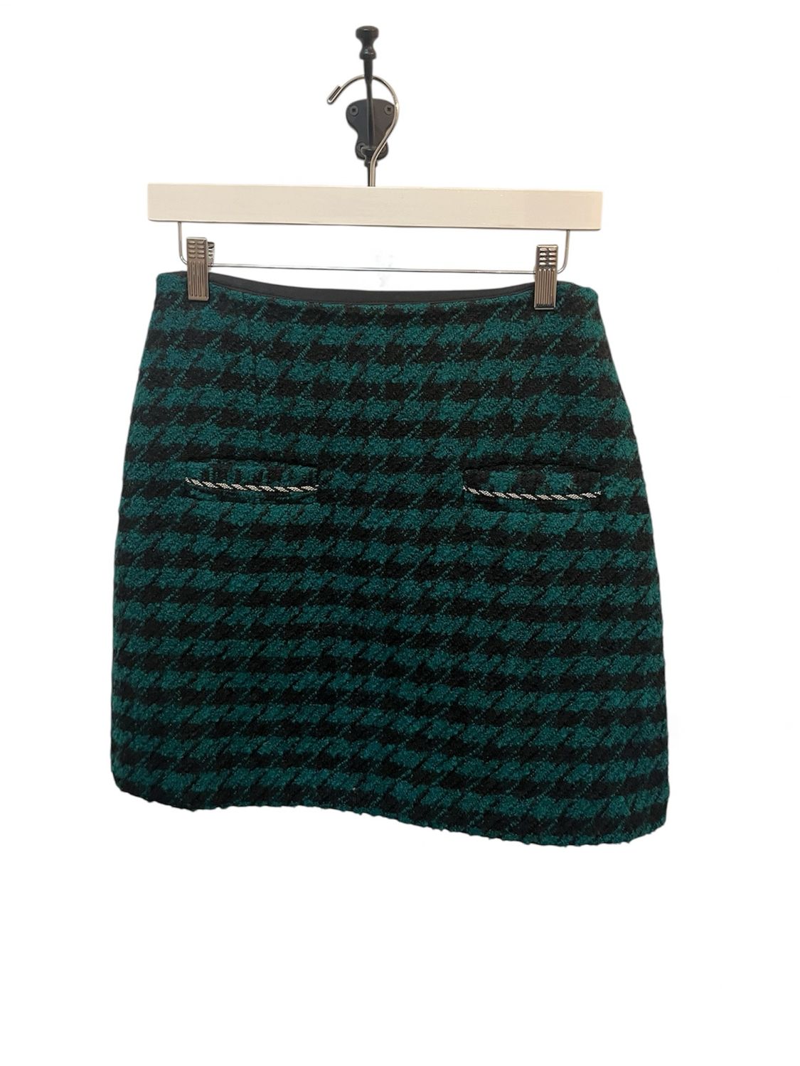 Sandro Paris Green &amp; Black Skirt