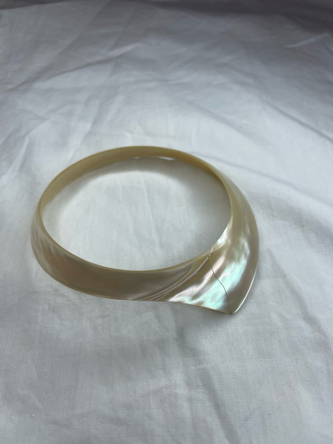 White Iridescent Bangle