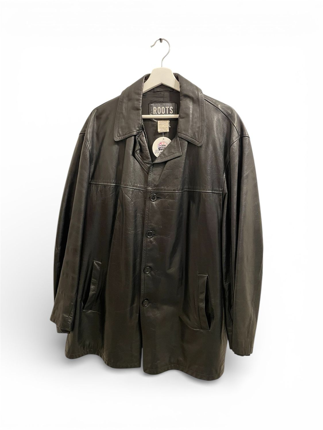Roots Vinatge Black Leather Jacket