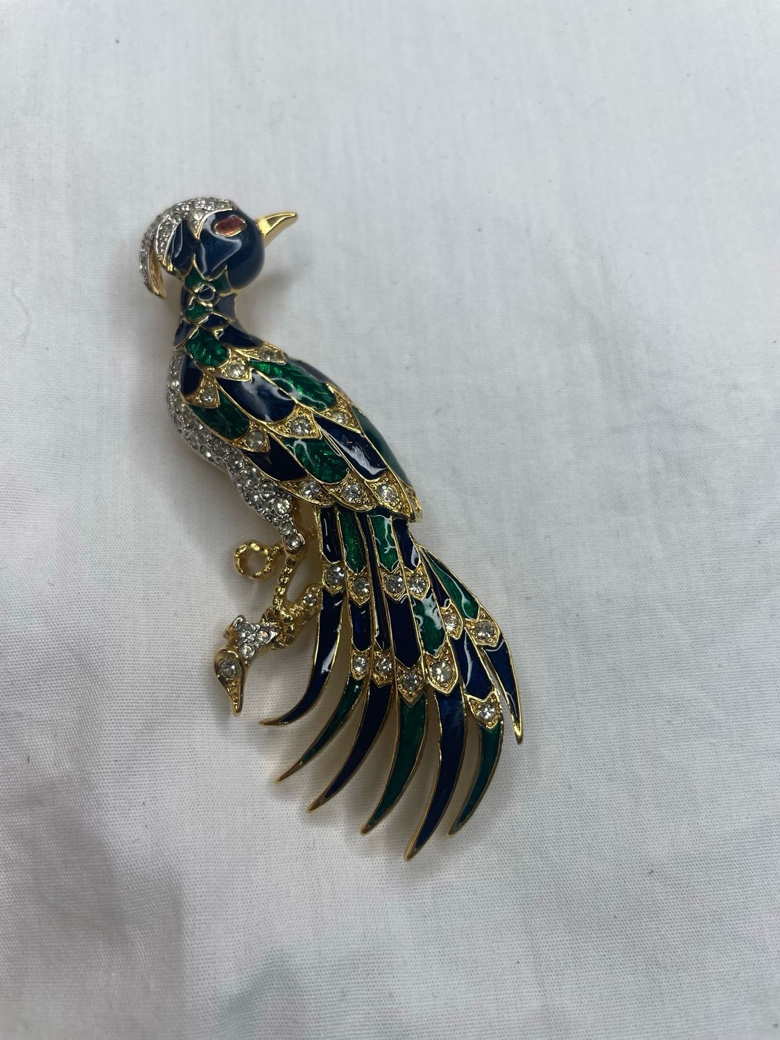 D'Orlan Signature  Crane Bird Brooch