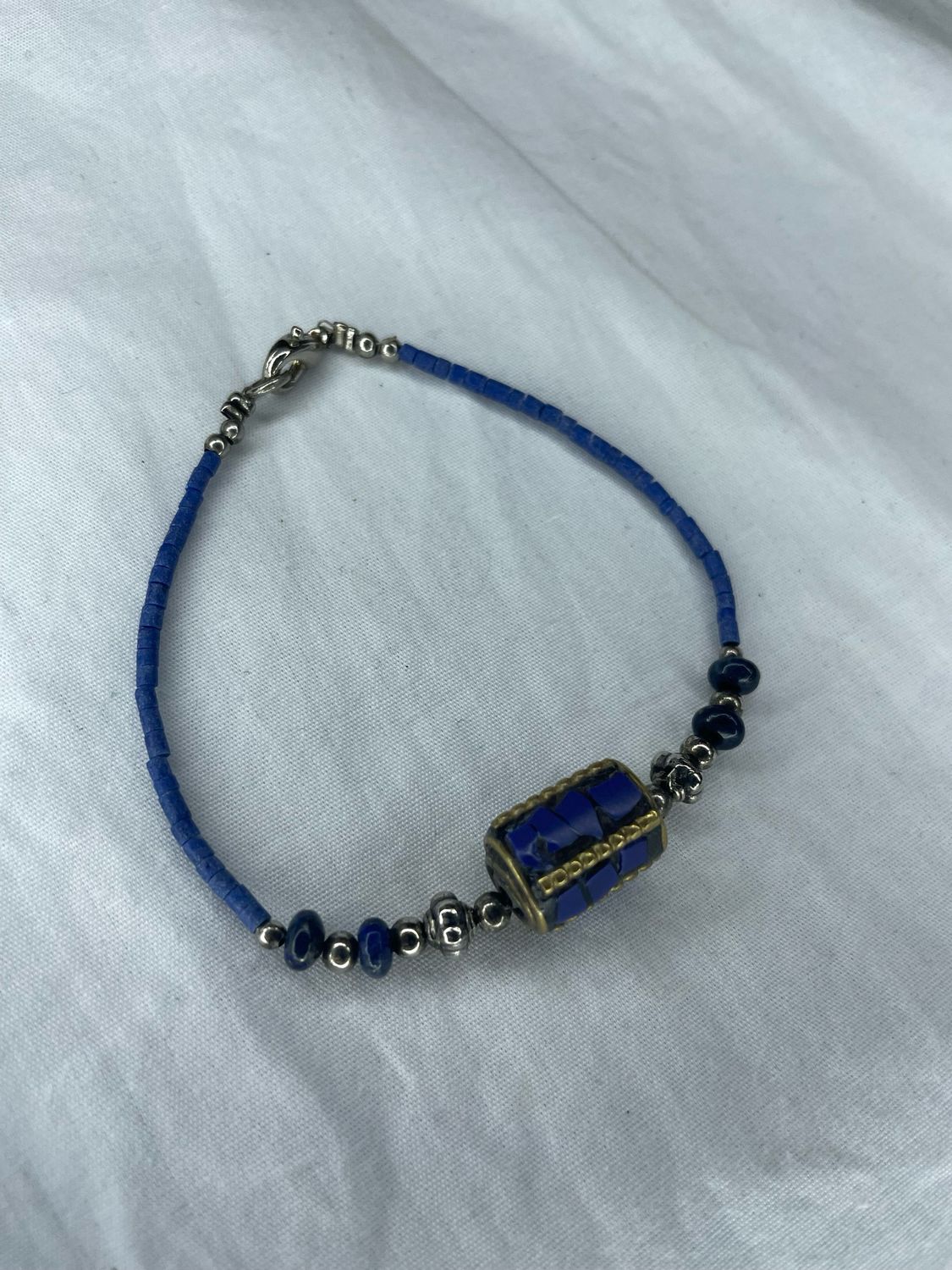 Blue Beaded Bracelet