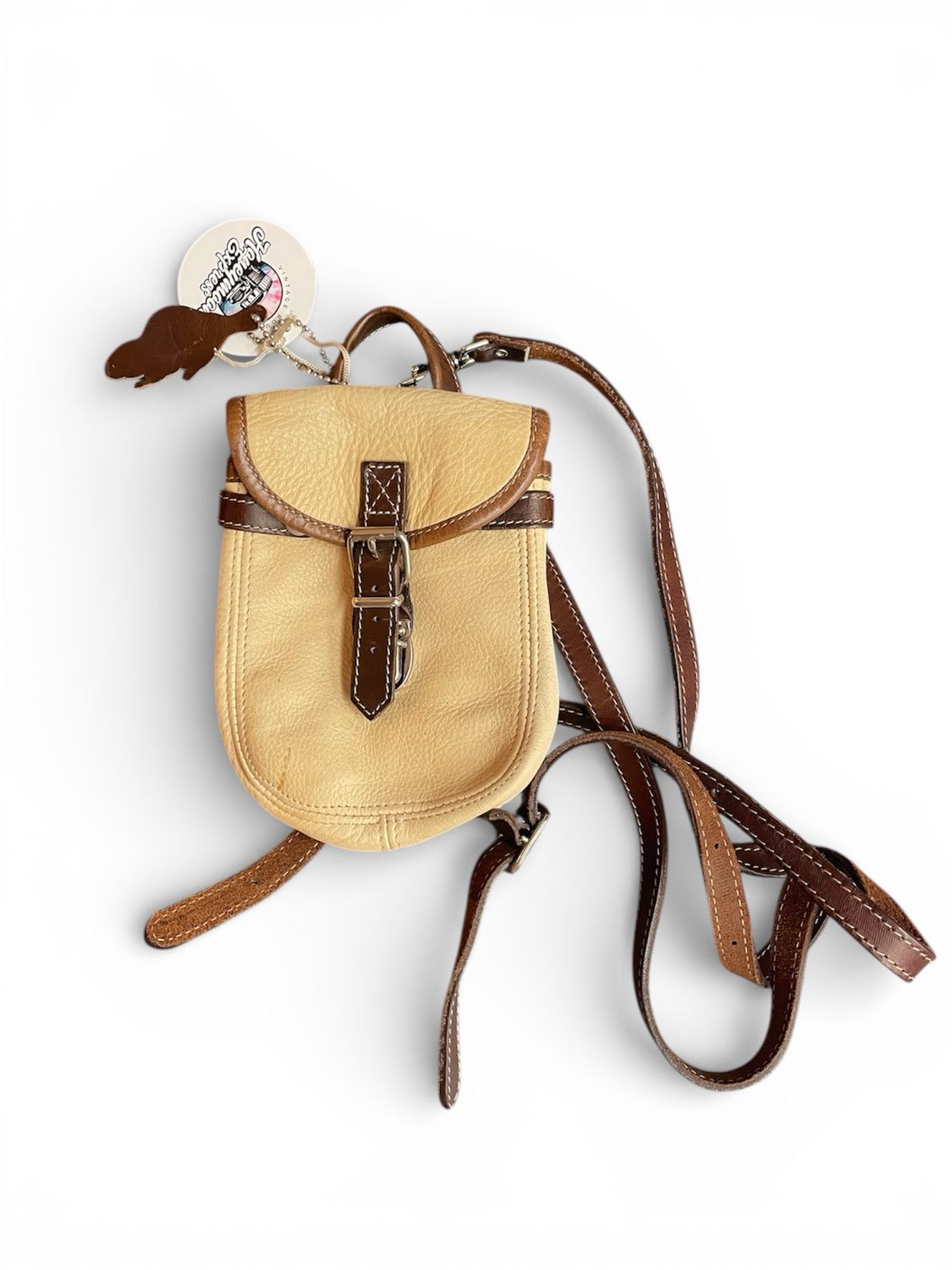 Beige Vintage small Roots Back Pack