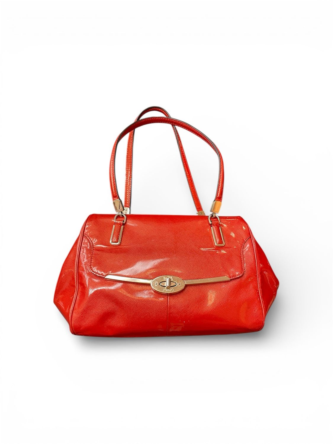Coach Madison Madeline Red Patent Leather Bag