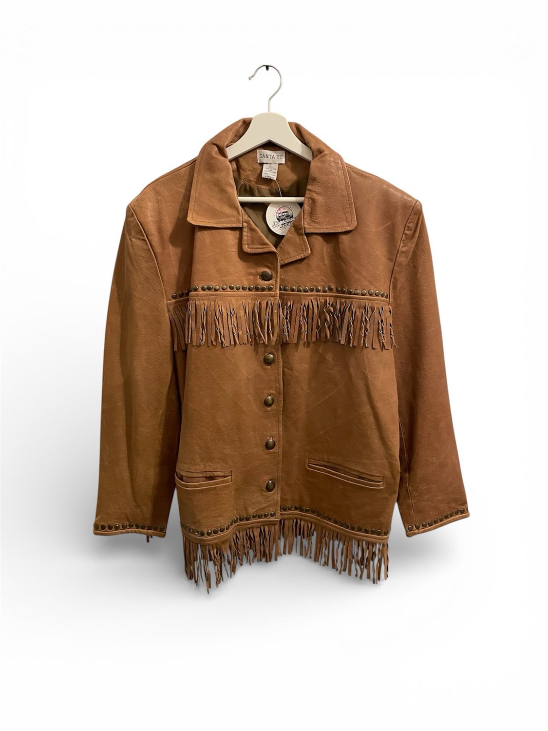 Brown Leather Fringe Jacket