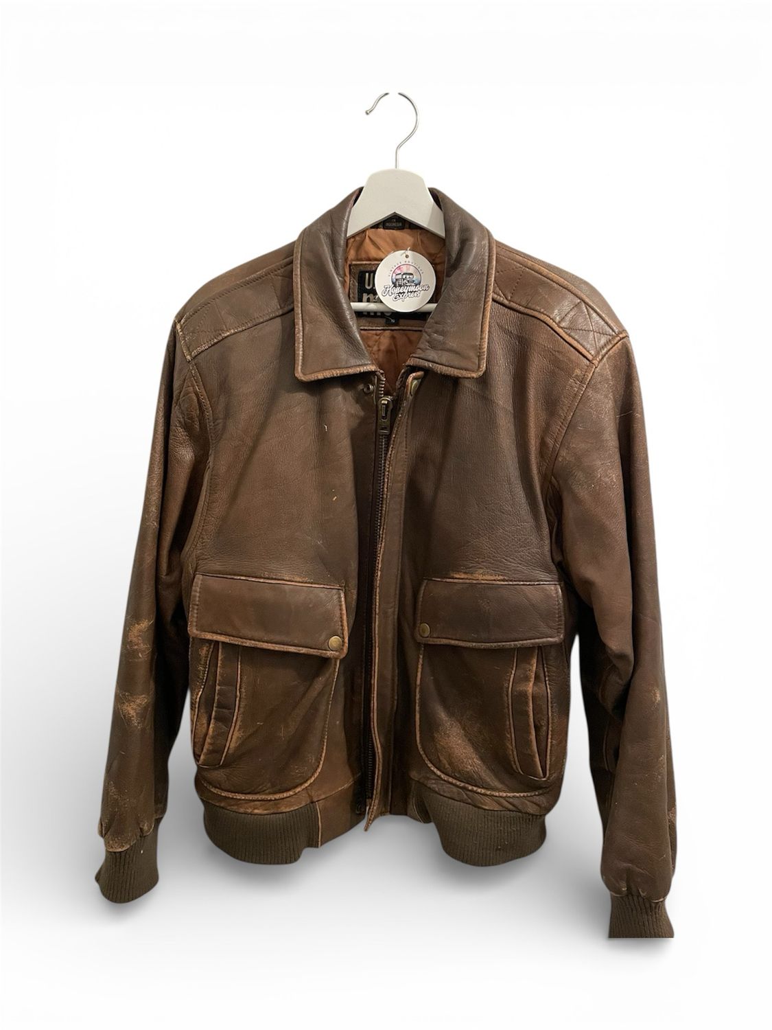 Brown Vintage Bomber Jacket