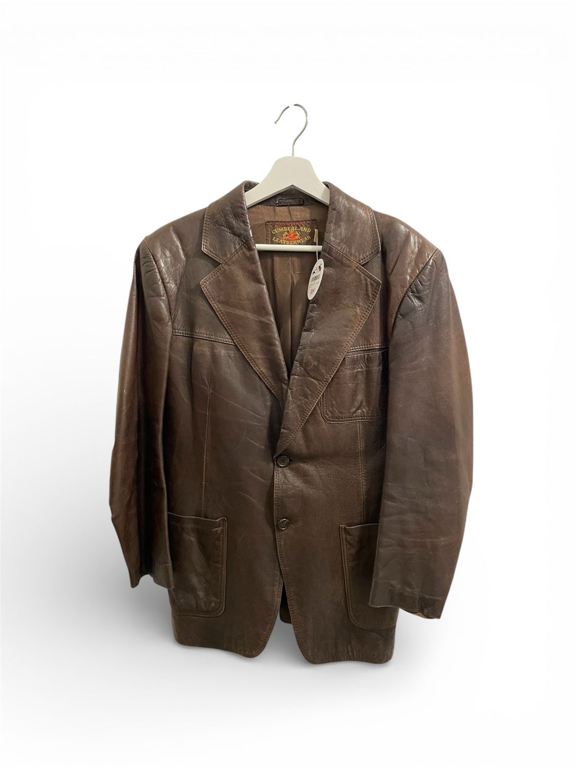 Brown Men's Leather Blazer