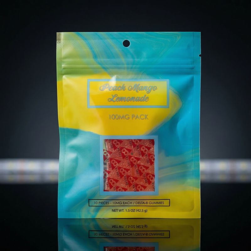 Delta 8 THC - Gummies - Peach Mango Lemonade 100mg