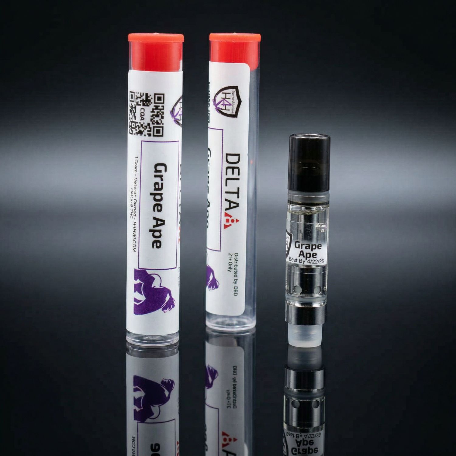Delta 8 THC - Cartridge - Grape Ape 1g
