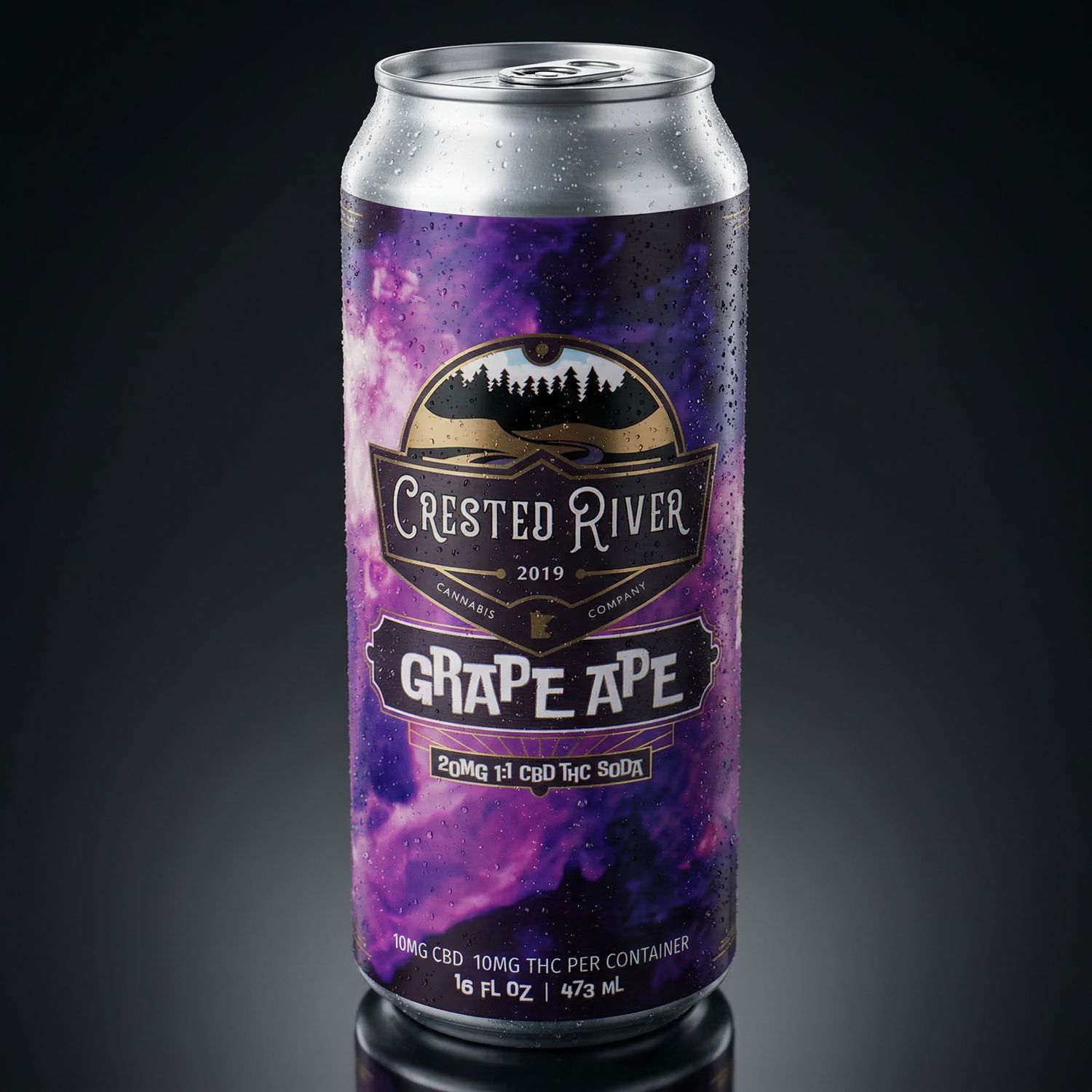 Delta 9 THC - Beverage - Crested River - Grape Ape 10mg