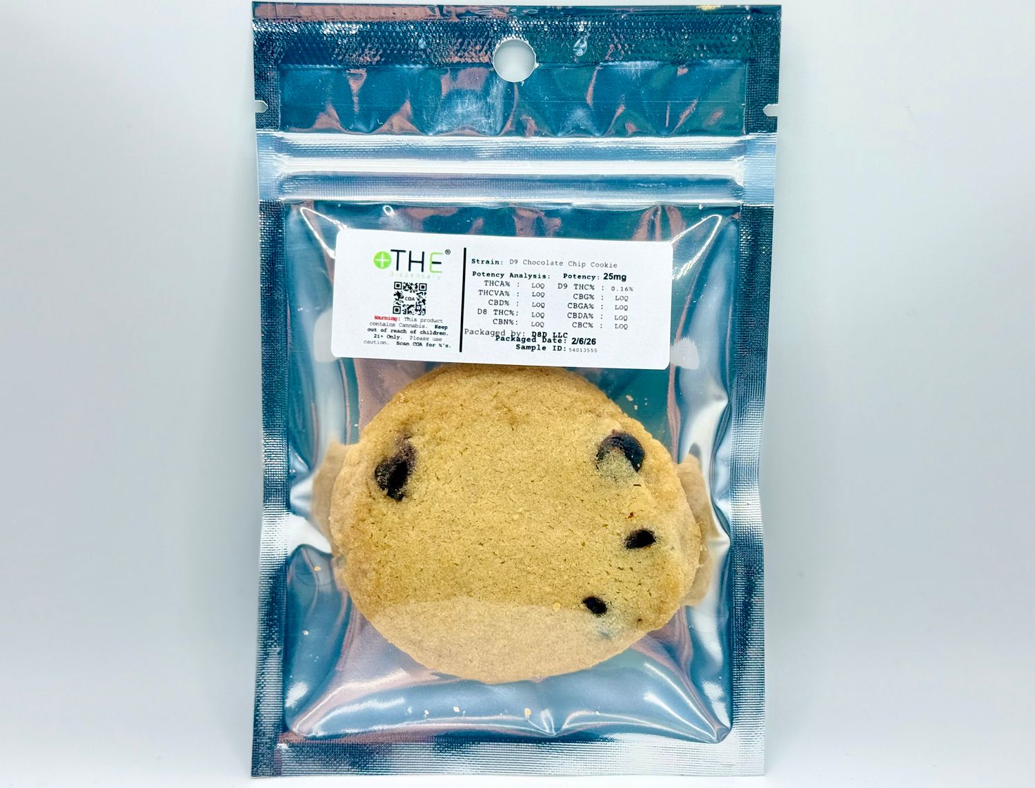 Delta 9 THC - Individual Cookies - Chocolate Chip 25mg 