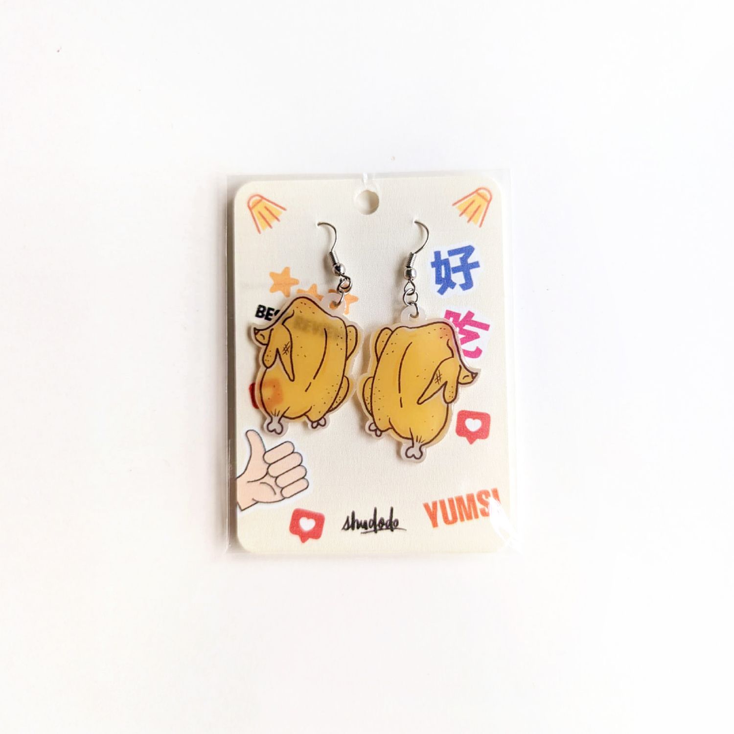 Steamed Chicken Earrings