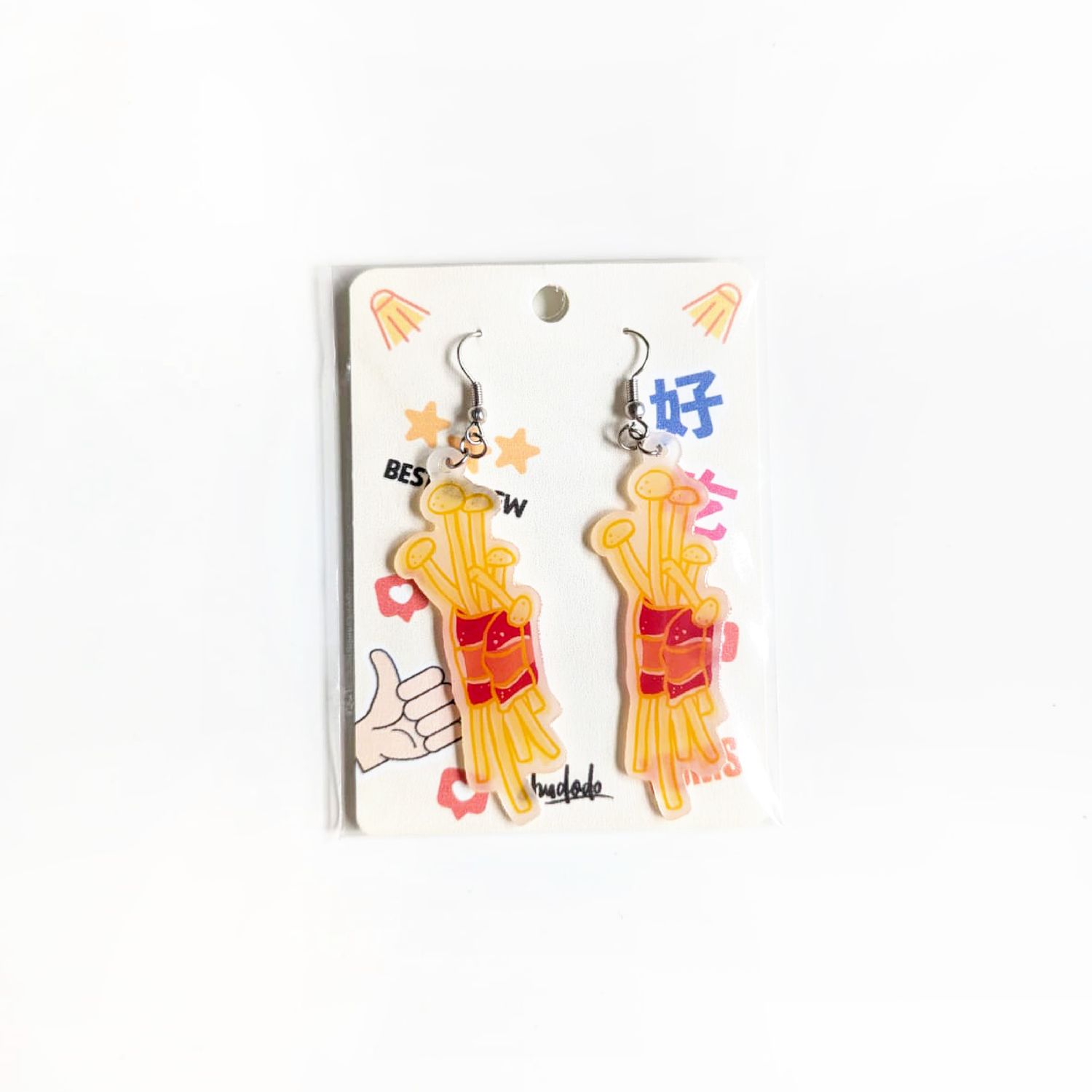 Enoki Bacon Earrings