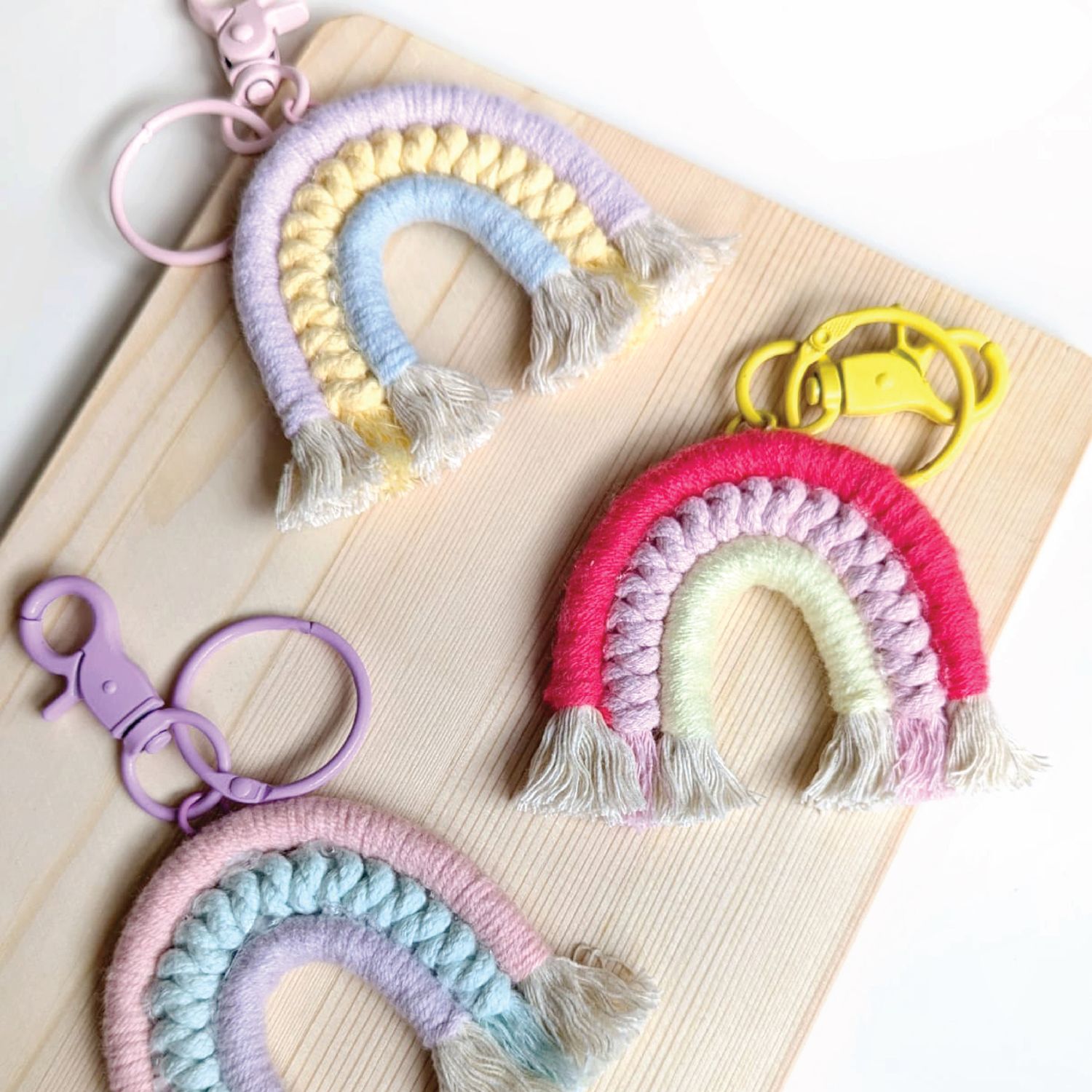 Pastel Rainbow Keychain