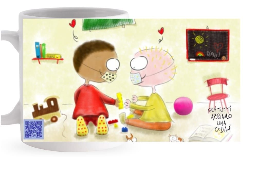 TAZZA STAMPATA &quot;GIOCHIAMO&quot;