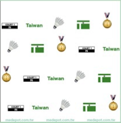 限量預購！！[美迪寶] 就是愛台灣！東京奧運男雙羽球金牌紀念成人口罩！口罩任選四盒免運