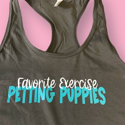 Favorite exercise - Petting Puppies Tank Top