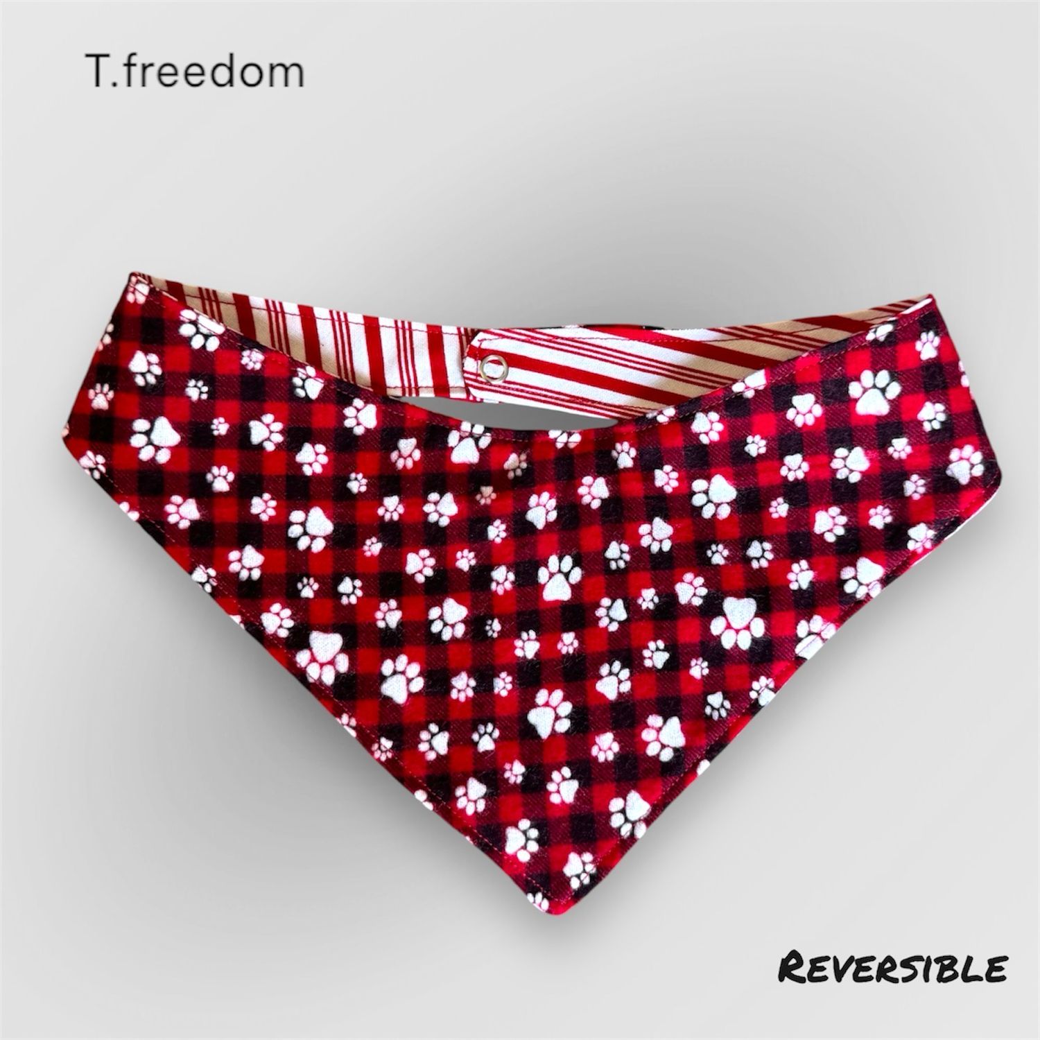 Peppermint Plaid Dog Bandana