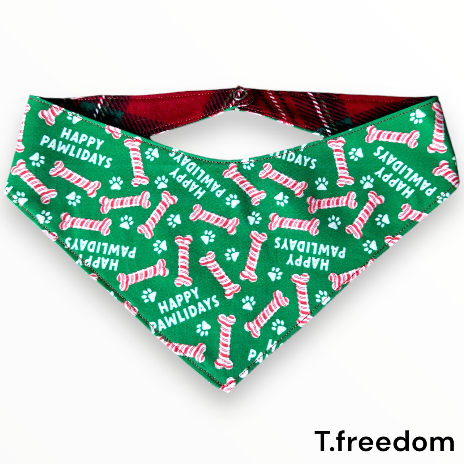Happy PAWLIDAYS Dog Bandana