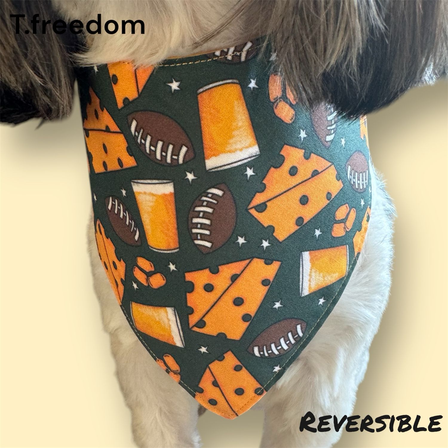 “Tailgate Tails” Packers Dog Bandana