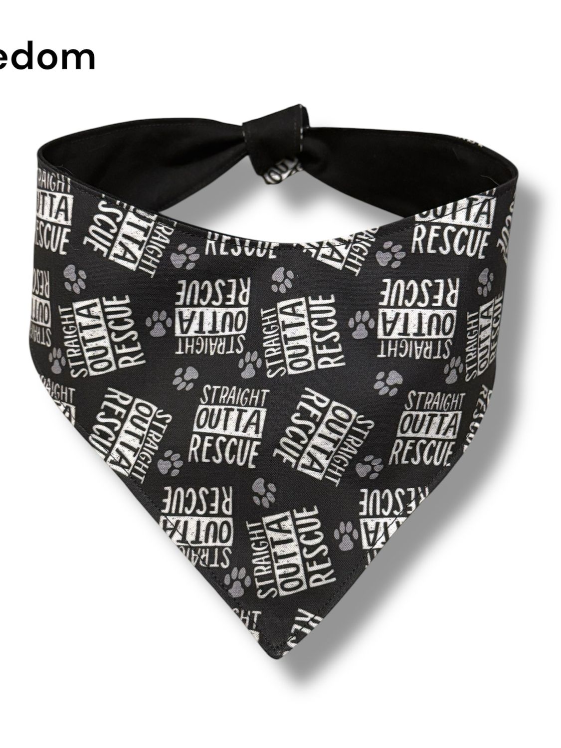Straight Out Of Rescue Reversible Dog Bandana