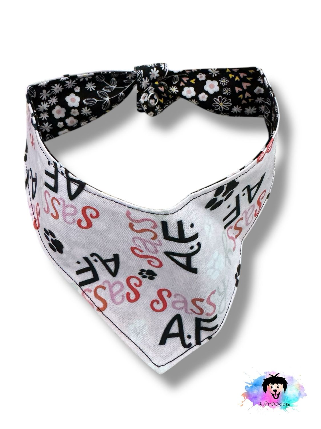 Floral Sassy Reversible Dog Bandana