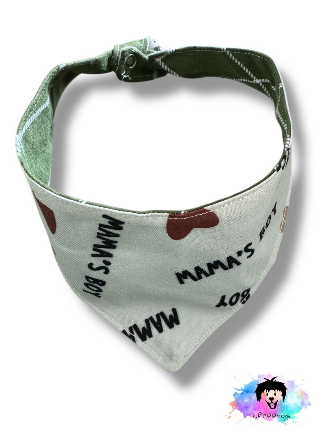 Mama’s Boy Plaid Dog Bandana