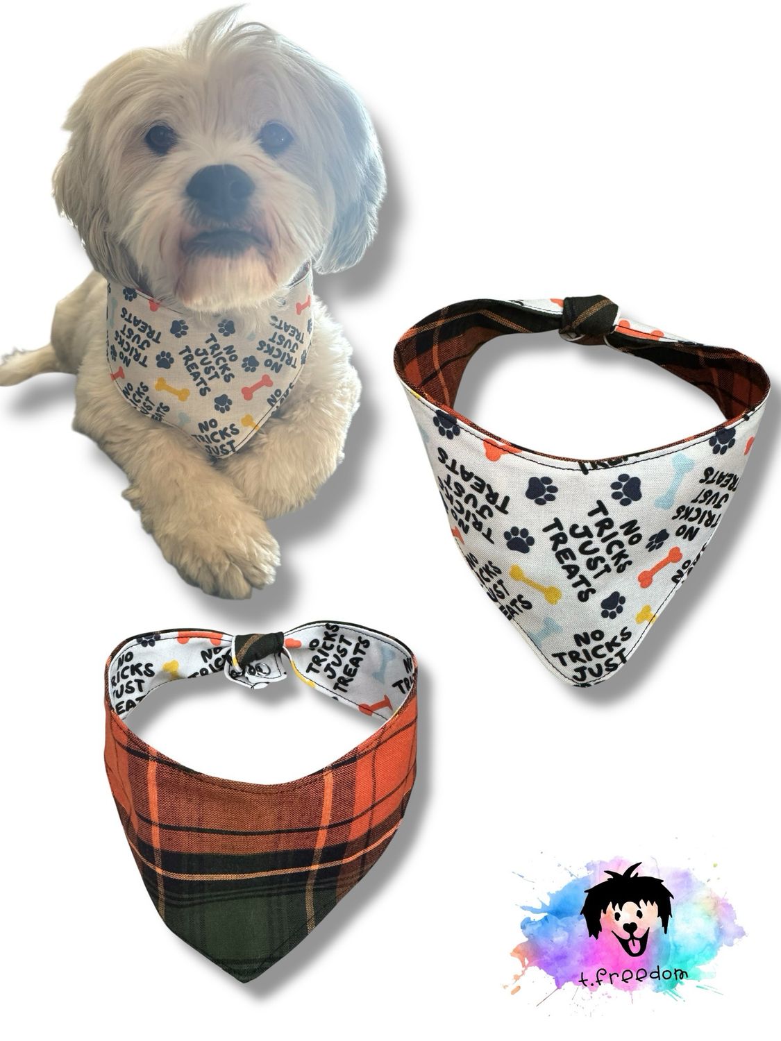Fallin’ For Treats Dog Bandana