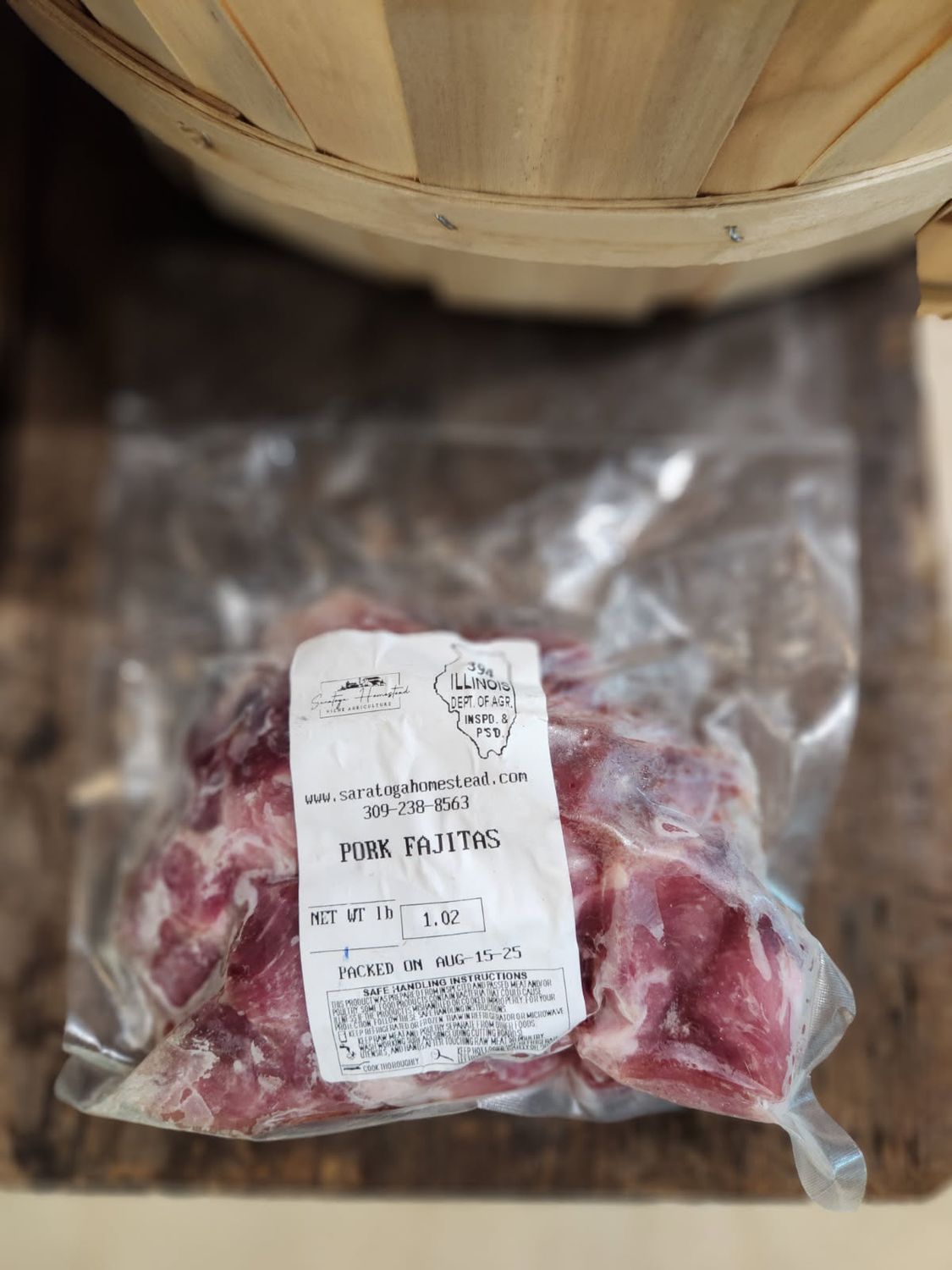 pork - fajita meat, unseasoned