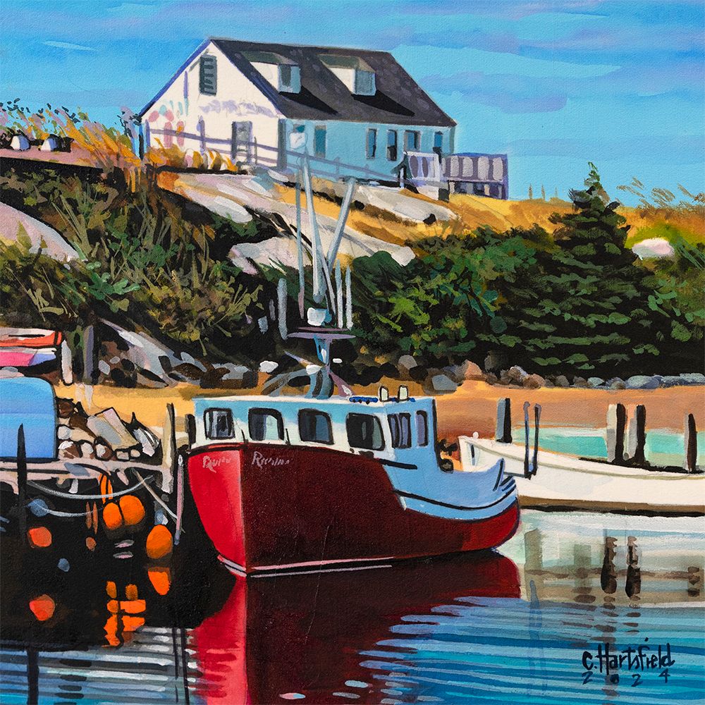 Peggy&#39;s Cove Red Boat