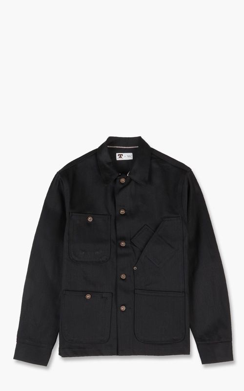 Tellason Coverall Jacket Selvedge Denim Black 13.5oz