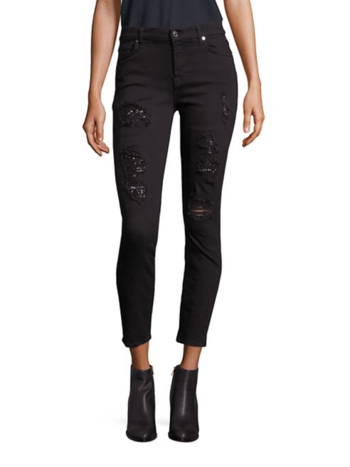 7 for all mankind snakeskin jeans
