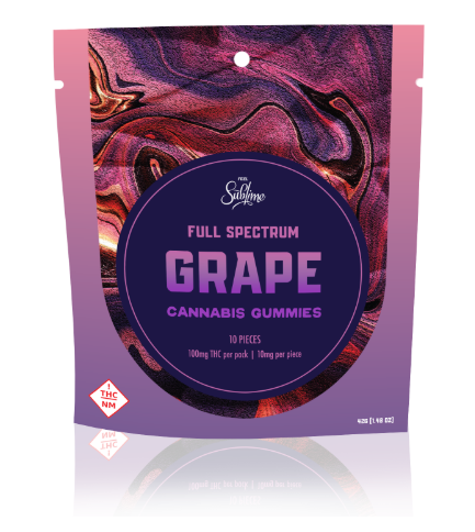 Sublime | Full Spectrum Grape | 100mg Gummies