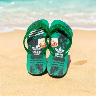 Chinelo Adidas Verde Celeste - Infantil 2024