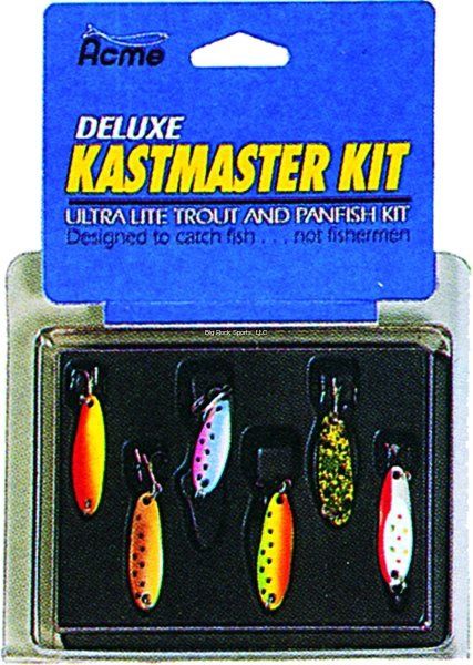 Acme Kastmaster Lure Kit 6 Pieces Chrome and Gold 1/4oz. 1/8oz &amp; 1/12oz