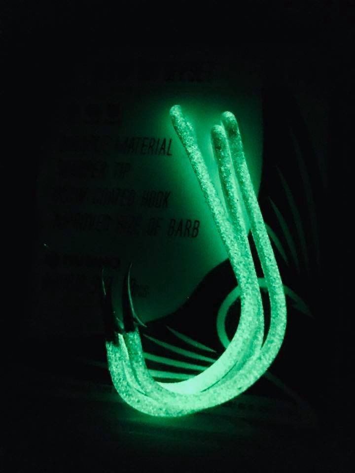 Blacktail Glow Soi Offset Hooks for White Sea Bass and Rockfish
